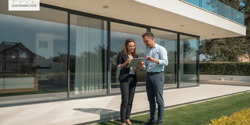 Modern Home with Sliding Glass Doors