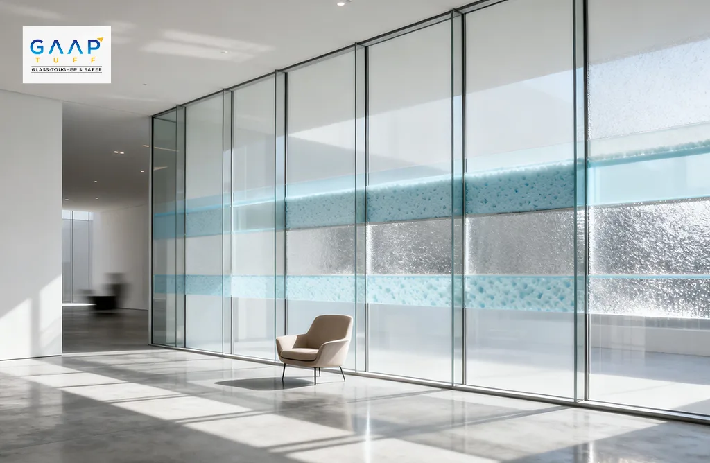 Minimalist Space With Textured High-Performance Glass Panels and Natural Light