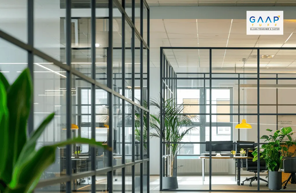 Modern Office With Toughened Glass Partitions and Natural Lighting