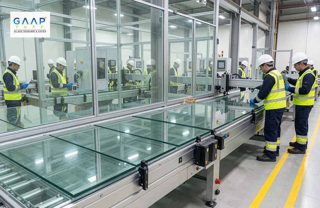 Toughened Glass Manufacturing Process at GAAP TUFF Facility in Visakhapatnam