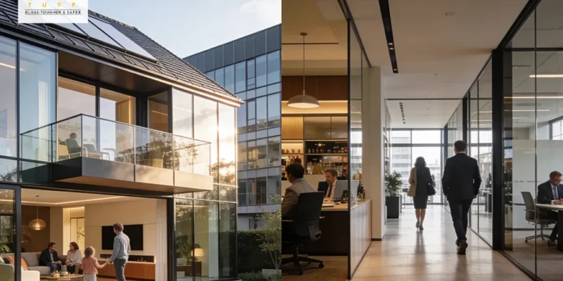 Toughened Glass Used in Residential and Office Interiors for Safety and Style
