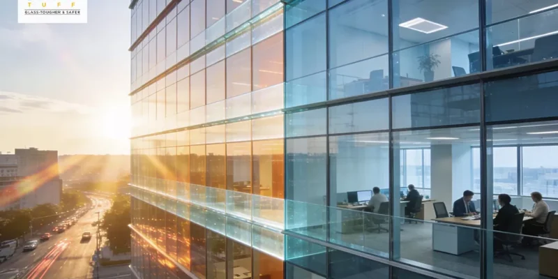 Energy-Efficient Office Exterior with Insulated Glass Panels