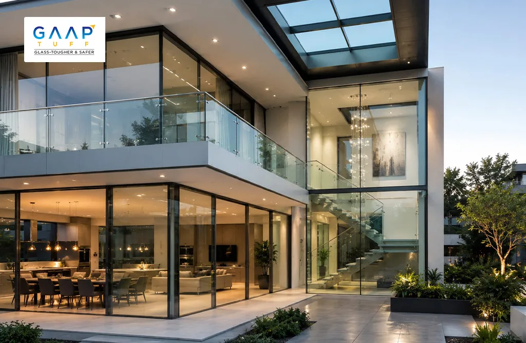 Contemporary Luxury Residence Showcasing Expansive Glass Architecture, Elegant Interiors, and Seamless Indoor-Outdoor Living