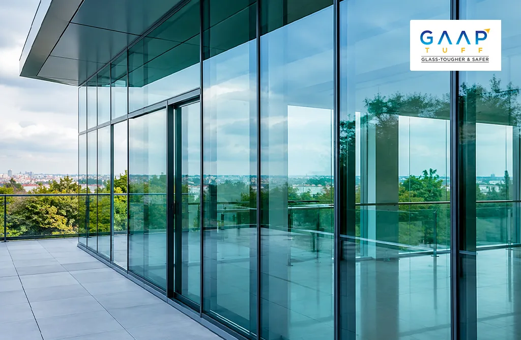 GAAP TUFF Toughened Glass Facade on a Modern Commercial Building