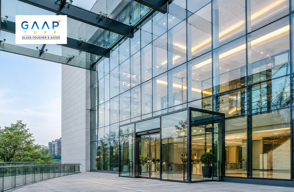 GAAP TUFF Laminated Glass commercial building facade
