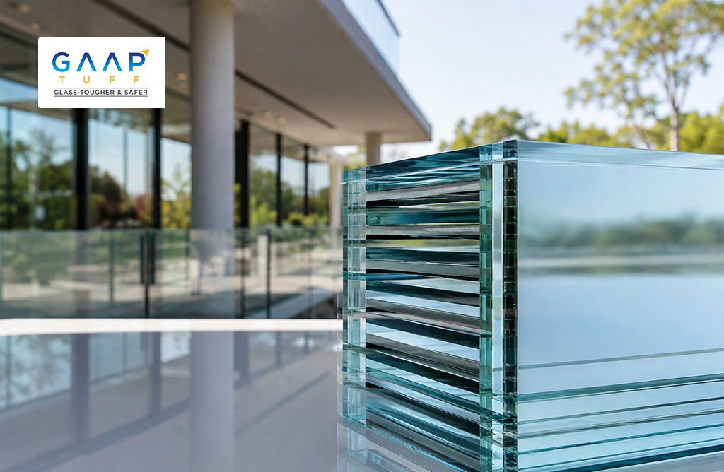 GAAP TUFF Laminated Glass stack for architectural applications
