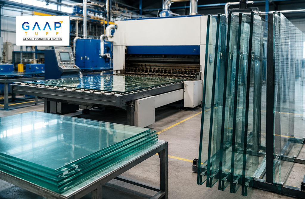 Industrial-glass-processing-facility-with-GaapTuff-one-of-the-leading-Glass-Processing-Companies-in-India