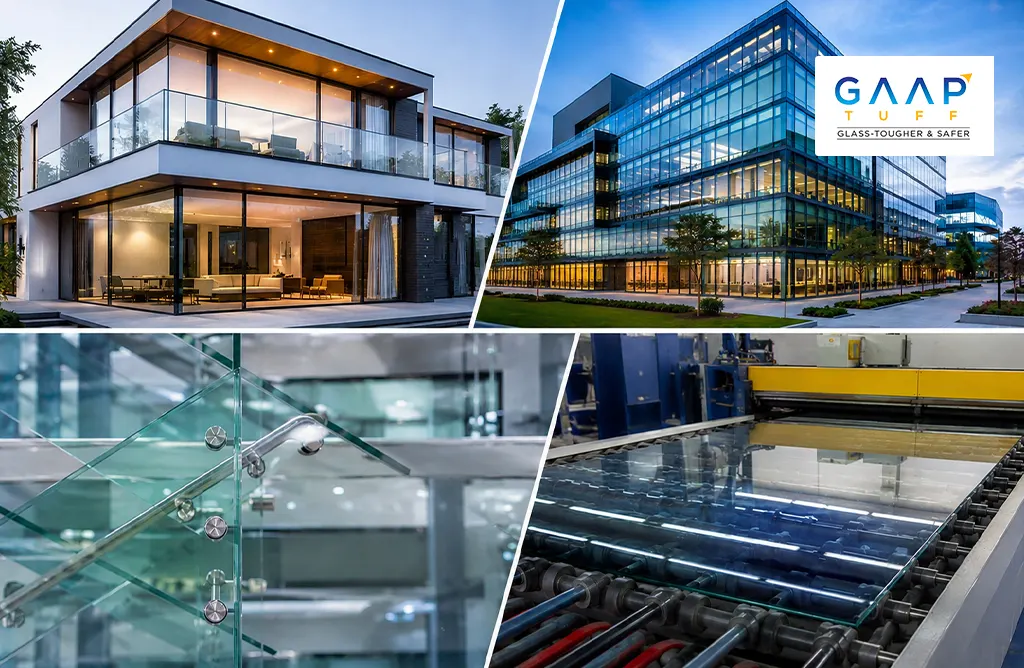 Modern Buildings Powered by Gaap Tuff Glass