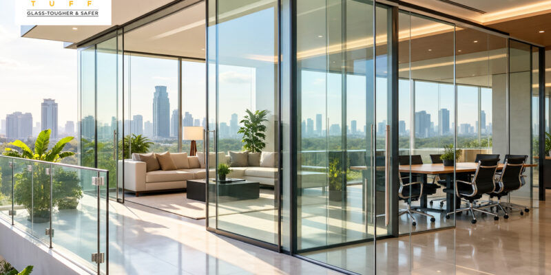 GAAP TUFF toughened glass for commercial and residential buildings, glass partitions in Vizag